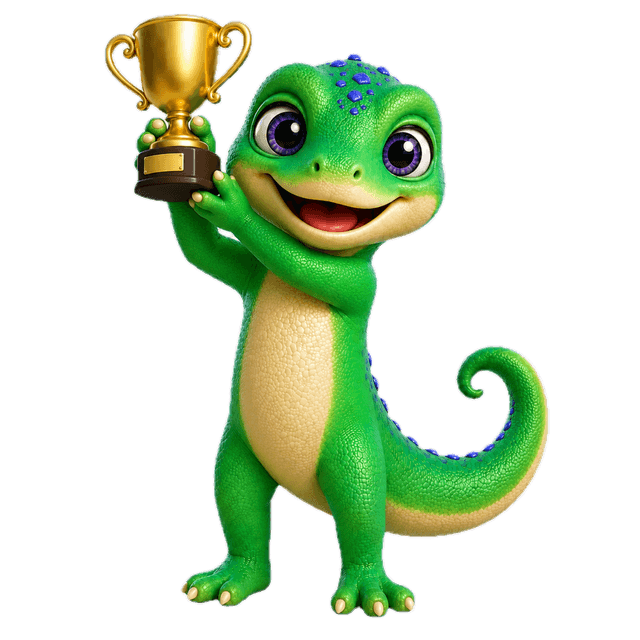Kiro con un trofeo